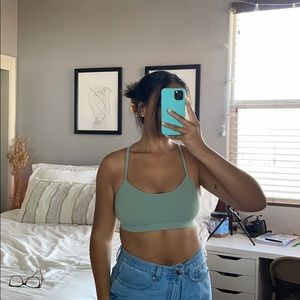 Lululemon Light Green Flow Y Bra